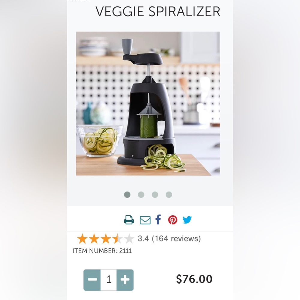 Pampered Chef Veggie Spiralizer